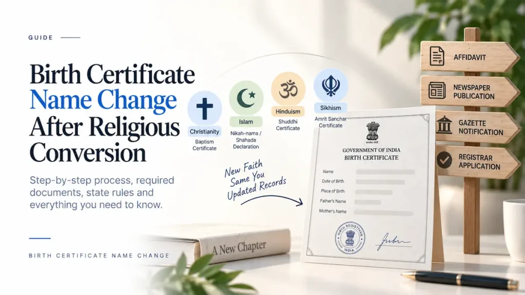 Birth Certificate Name Change After Religious Conversion