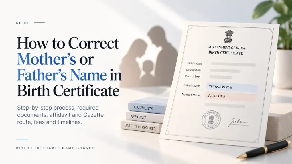 Correcting Parents’ Names on a Birth Certificate